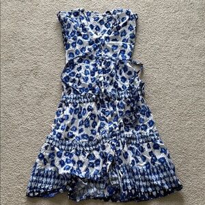 Abercrombie & Fitch Blue and White Patterned Fabric